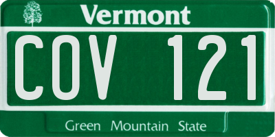 VT license plate COV121