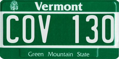 VT license plate COV130