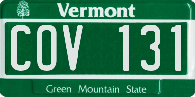 VT license plate COV131
