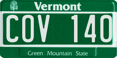 VT license plate COV140