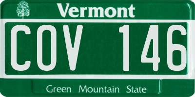 VT license plate COV146