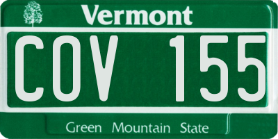VT license plate COV155