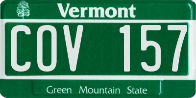 VT license plate COV157
