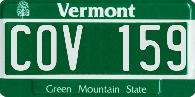 VT license plate COV159