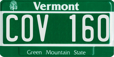 VT license plate COV160