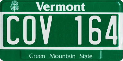 VT license plate COV164