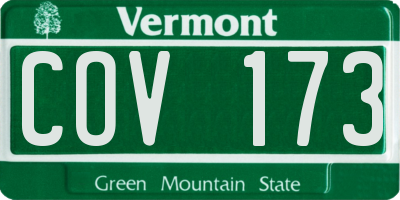 VT license plate COV173