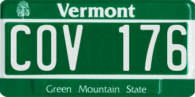 VT license plate COV176