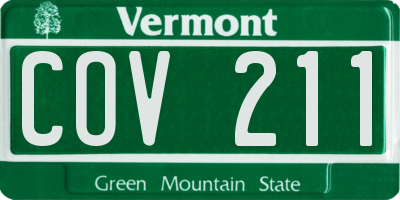 VT license plate COV211