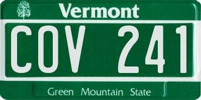VT license plate COV241