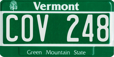 VT license plate COV248