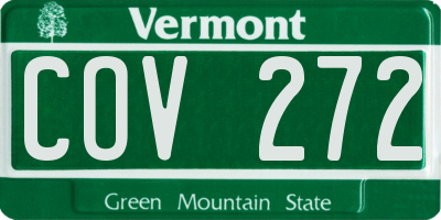 VT license plate COV272