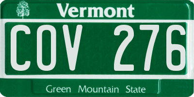 VT license plate COV276