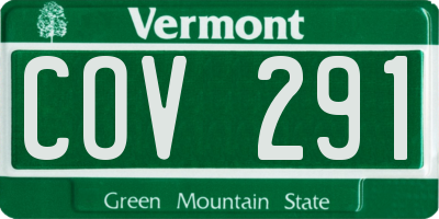 VT license plate COV291