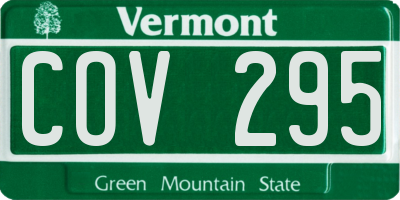 VT license plate COV295