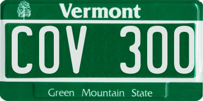VT license plate COV300