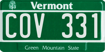 VT license plate COV331
