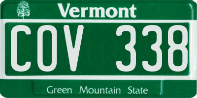 VT license plate COV338
