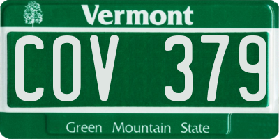 VT license plate COV379