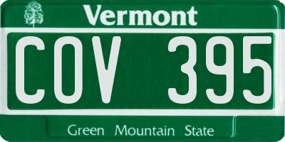 VT license plate COV395