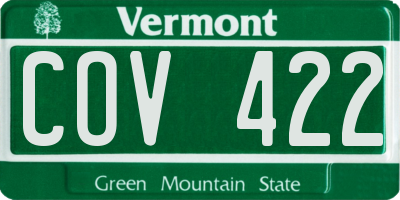 VT license plate COV422