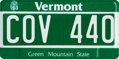 VT license plate COV440