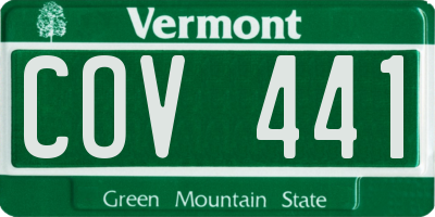 VT license plate COV441