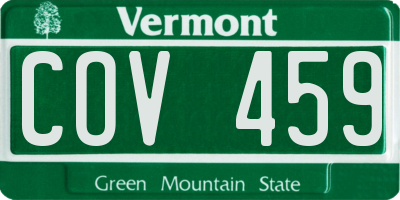 VT license plate COV459