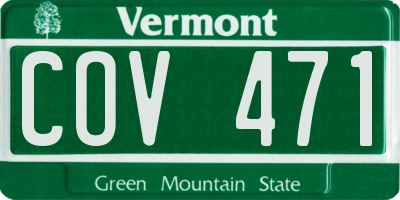 VT license plate COV471
