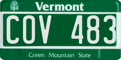 VT license plate COV483