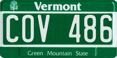 VT license plate COV486