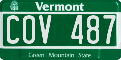 VT license plate COV487