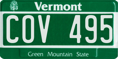 VT license plate COV495