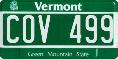 VT license plate COV499