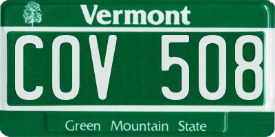 VT license plate COV508