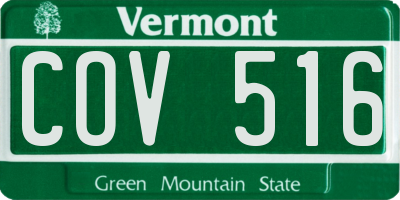 VT license plate COV516
