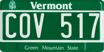 VT license plate COV517