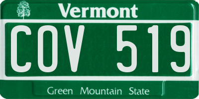 VT license plate COV519