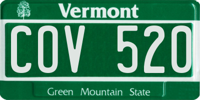 VT license plate COV520