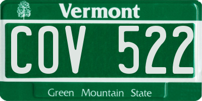 VT license plate COV522