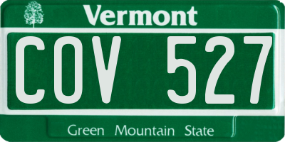 VT license plate COV527