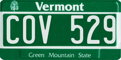 VT license plate COV529
