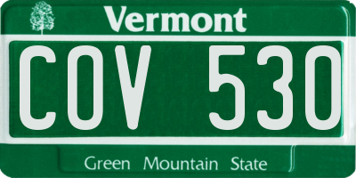 VT license plate COV530