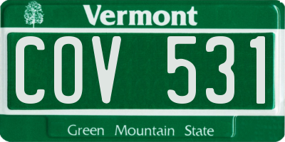 VT license plate COV531