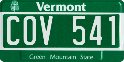 VT license plate COV541