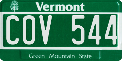 VT license plate COV544