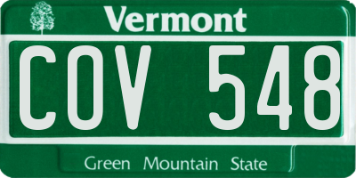 VT license plate COV548
