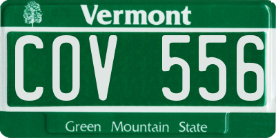 VT license plate COV556