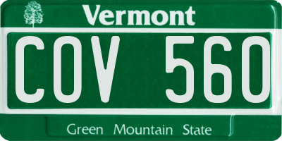 VT license plate COV560