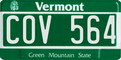VT license plate COV564